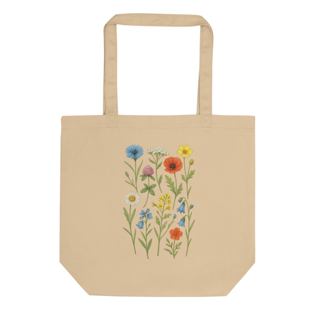 "Wildflower Way" Organic Cotton Tote