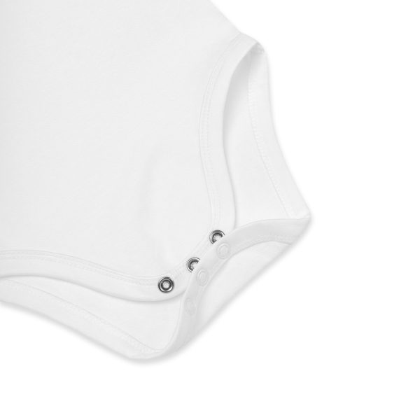 Organic Lemon Embroidered Baby Bodysuit - Image 2