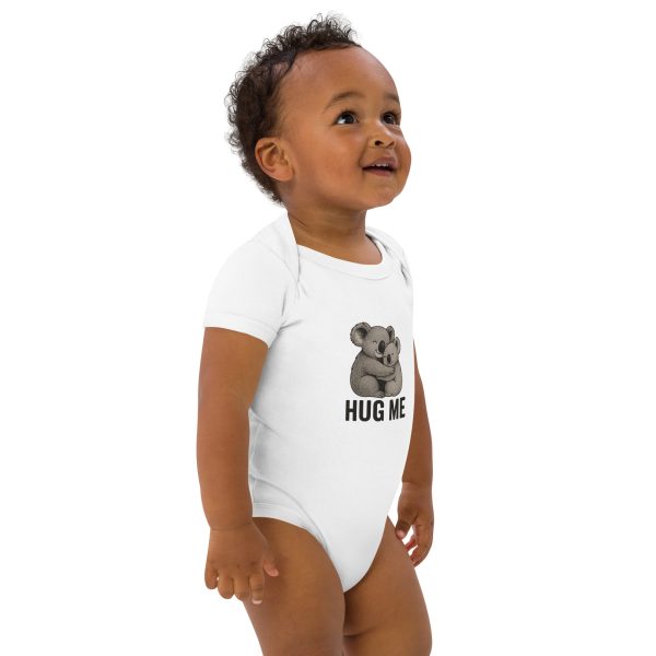 Organic Baby Bodysuit "Hug Me" with Koala Print - Image 2