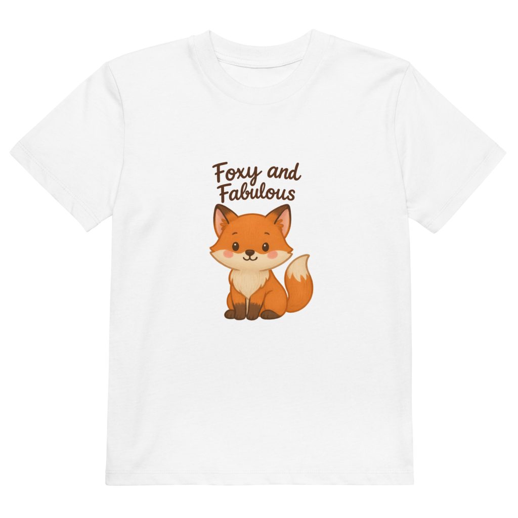 Foxy and Fabulous Kids' Organic T-Shirt