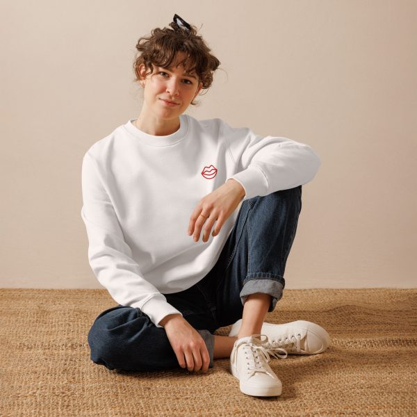 Organic Women’s Kiss Embroidered Eco Sweatshirt