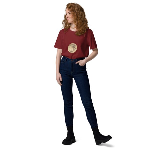 Unisex organic cotton t-shirt - vintage globe - Image 2