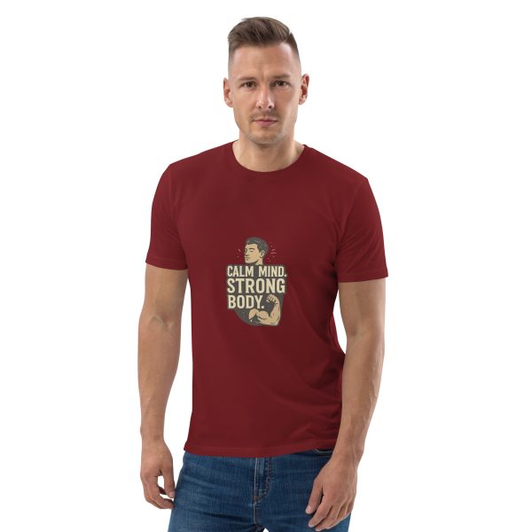 Men’s Organic Tee – Calm Mind, Strong Body - Image 2