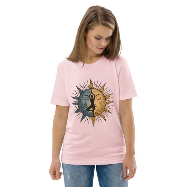 Equinox Yoga Sun Tee – Eco Cotton T-Shirt with Mandala Energy Design - Image 4