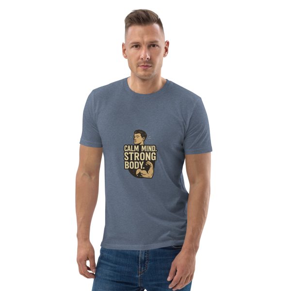 Men’s Organic Tee – Calm Mind, Strong Body - Image 4