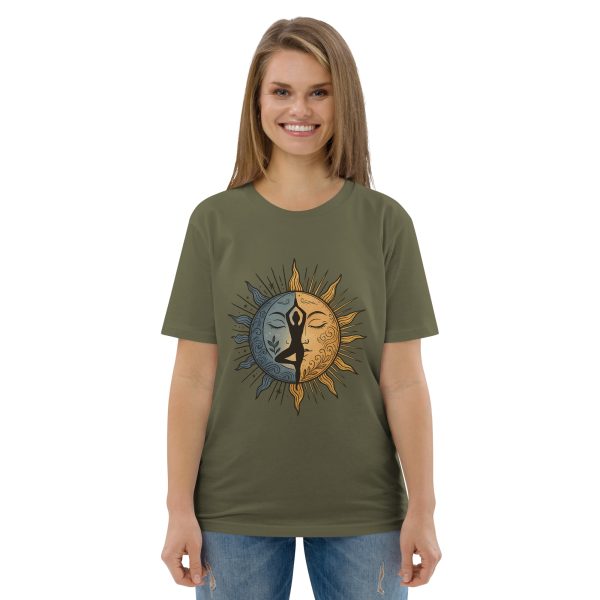 Equinox Yoga Sun Tee – Eco Cotton T-Shirt with Mandala Energy Design - Image 9