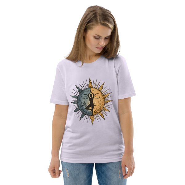 Equinox Yoga Sun Tee – Eco Cotton T-Shirt with Mandala Energy Design - Image 5