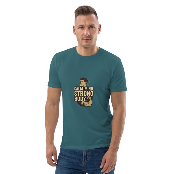Men’s Organic Tee – Calm Mind, Strong Body - Image 3