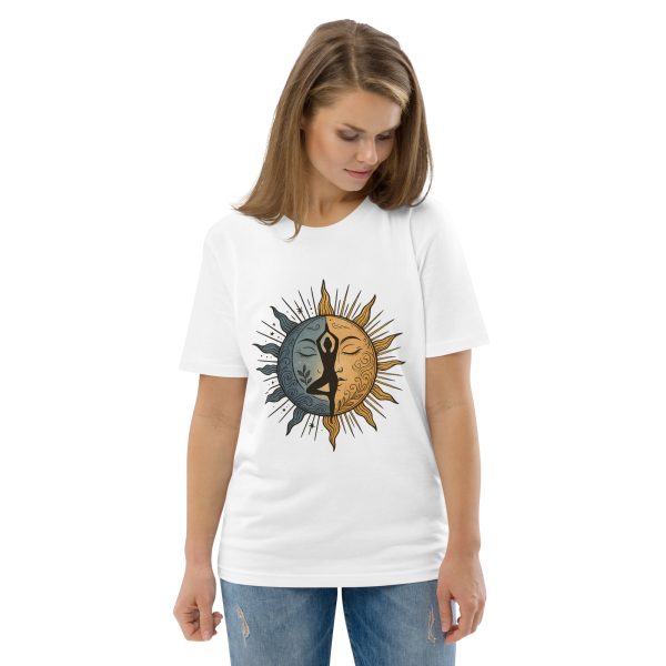 Equinox Yoga Sun Tee – Eco Cotton T-Shirt with Mandala Energy Design - Image 6