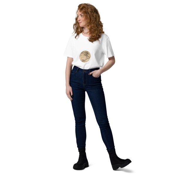 Unisex organic cotton t-shirt - vintage globe - Image 6