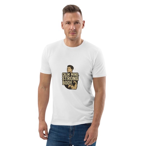 Men’s Organic Tee – Calm Mind, Strong Body - Image 5
